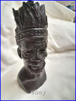 Rare Artwork Caleb Mhere African Sculpture Hand Carved Wood Tribal Hunter