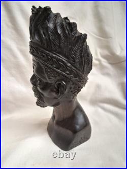 Rare Artwork Caleb Mhere African Sculpture Hand Carved Wood Tribal Hunter