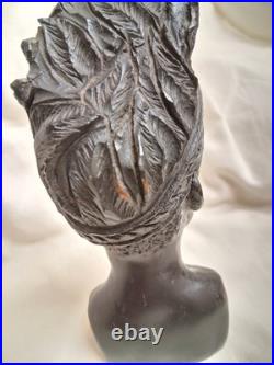 Rare Artwork Caleb Mhere African Sculpture Hand Carved Wood Tribal Hunter