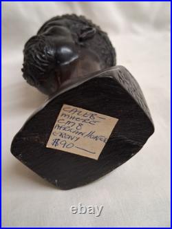 Rare Artwork Caleb Mhere African Sculpture Hand Carved Wood Tribal Hunter