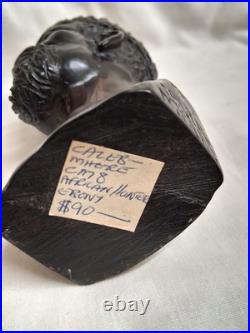 Rare Artwork Caleb Mhere African Sculpture Hand Carved Wood Tribal Hunter