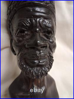 Rare Artwork Caleb Mhere African Sculpture Hand Carved Wood Tribal Hunter