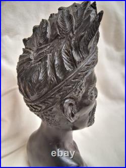 Rare Artwork Caleb Mhere African Sculpture Hand Carved Wood Tribal Hunter