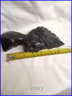 Rare Artwork Caleb Mhere African Sculpture Hand Carved Wood Tribal Hunter