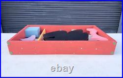 Rare Large Vintage Sidney Guberman Abstract Painted Wood Sculpture Frank Stella