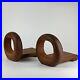 Rare Pair of Vintage Exotic Hand Carved Wood Mid-Century Modern Sculptures