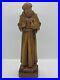 Rare Vintage ANRI Italy Saint Francis Of Assisi Wood Carving Sculpture 10.75H