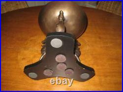 Rare Vintage Bronze Metal Whippet Italian Greyhound 3 Dog Bowl Stand Centerpiece