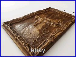 Rare Vintage Hand Carved Jesus Praying in Gethsemane Gospel Trumpet 1941