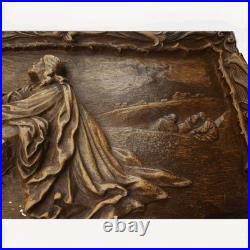 Rare Vintage Hand Carved Jesus Praying in Gethsemane Gospel Trumpet 1941