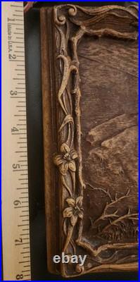 Rare Vintage Hand Carved Jesus Praying in Gethsemane Gospel Trumpet 1941