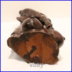 Rare Vintage Hand Carved Wood Sculpture Of The Bust Of An African Woman