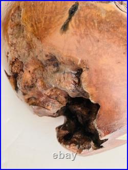 Rare Vintage Korbly Woodworks Abstract Turned Burl Wood Sculpture/ Art Vase