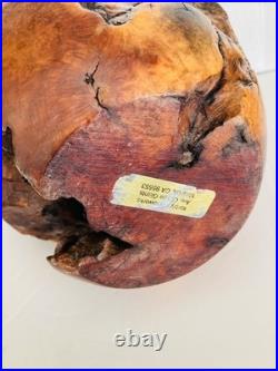 Rare Vintage Korbly Woodworks Abstract Turned Burl Wood Sculpture/ Art Vase