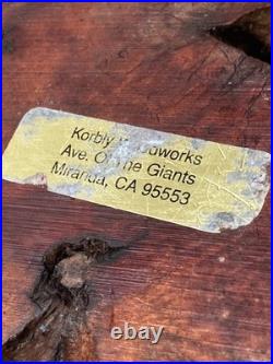 Rare Vintage Korbly Woodworks Abstract Turned Burl Wood Sculpture/ Art Vase