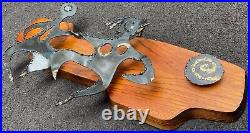 Rare Vintage Witco Sculptural Steel Wood Wall Hanging Mid Century MCM Wilrongo