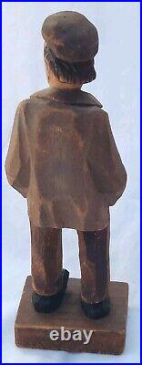 Rare Vtg Carved Wood Sculpture Artist Carl Johan Trygg Wooden 6.5 Hobo Figure