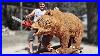 Real Size Wooden Bear Amazing Chainsaw Wood Carving