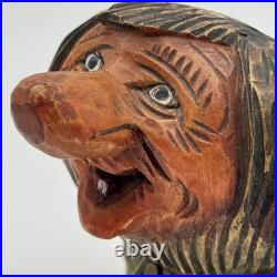 Real Vintage Otto Sveen Mid Century Norway Hand Carved Troll With Walking Stick