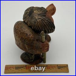 Real Vintage Otto Sveen Mid Century Norway Hand Carved Troll With Walking Stick