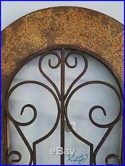 Rustic Antique Tuscan Old World Scrolling Wood Metal Wall Panel Art Vintage NEW