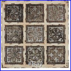 Rustic Distressed Vintage Metal Wooden Wall Panel Plaque Art British Style Decor