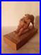 SCULPTURE Vintage Original Wood Carved Japanese Artist Yoshi Yoshido 6.5x4