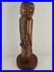 SCULPTURE Vintage Wood Owl Carved Totem 20x4x7 Handmade VTG Wooden Art Carving