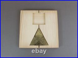 SERGE MANSAU Bronze & Wood Sculpture Signed French Unique 1970s Vintage