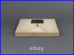 SERGE MANSAU Bronze & Wood Sculpture Signed French Unique 1970s Vintage