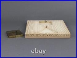 SERGE MANSAU Bronze & Wood Sculpture Signed French Unique 1970s Vintage