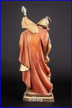 Saint Florian Wooden Sculpture Wood Carving St Firefighters Vintage Statue 14