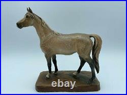 Scarce Anri Italy Vintage Wood Carving Of A Dapple Gray Horse By Helmut Diller