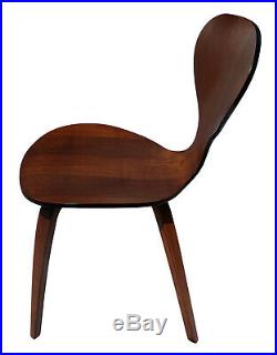 Sculptural Retro Vintage Mid-century Modern Molded Plywood Wooden Side Chair