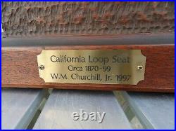 Sculpture Wooden Vtg 24 California loop Seat Saddle William M. Churchill jr