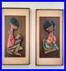 Set WITCO VINTAGE 60S WALL SCULPTURE ART MID CENTURY BOY & GIRL 49x25