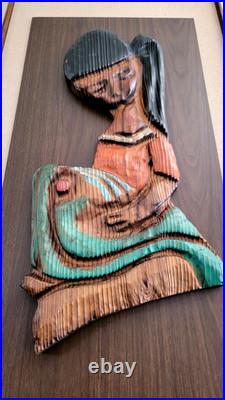 Set WITCO VINTAGE 60S WALL SCULPTURE ART MID CENTURY BOY & GIRL 49x25