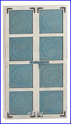 Shabby Chic Vintage Rustic Distressed Wood Iron Door Panel Wall Art Sculpture