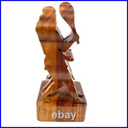 Signed Guillermo Kuhn Sanchez 3d Tennis Art Wood Sculpture 62/250 Vintage