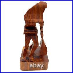 Signed Guillermo Kuhn Sanchez 3d Tennis Art Wood Sculpture 62/250 Vintage