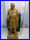 Signed Roger Bourgault Hand Carved Wood Figurine Folk Art Sculpture Vintage