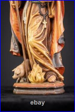 St Anthony The Great Wood Sculpture Saint Italian Wooden Carving Vintage 9