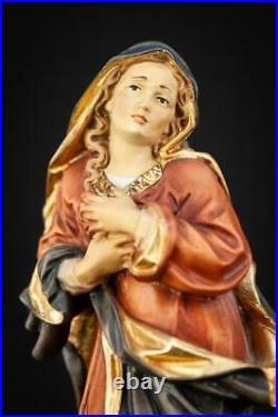 St Mary Magdalene Sculpture Saint Magdala Statue Wood Carving Vintage 10.6