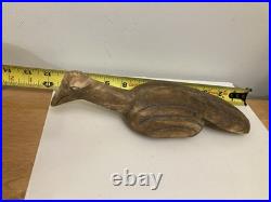 Statue Wood Africa Sculpture African Tribal Art kneeling female-Male vintage x 3