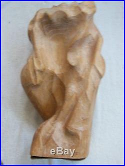 Stunning vintage hand carved wood MADONNA sculpture Don Freedman for Interlude