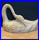 Swan Art Sculpture Decor Carved Light Wood 18 Inch Long Vintage Hollow Bird Read