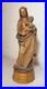 Tall vintage hand carved painted Italian wood Mary baby Jesus sculpture statue