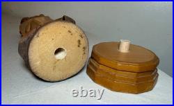 Tall vintage hand carved painted Italian wood Mary baby Jesus sculpture statue