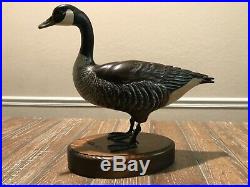 Tom Taber Goose Decoy Wood Carving Excellent Condition