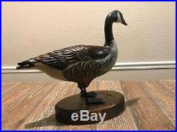 Tom Taber Goose Decoy Wood Carving Excellent Condition
